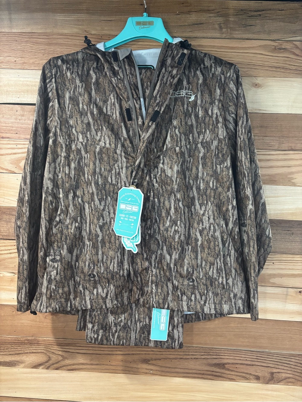 DSG Bottomland Camo Hooded Rain Set XL